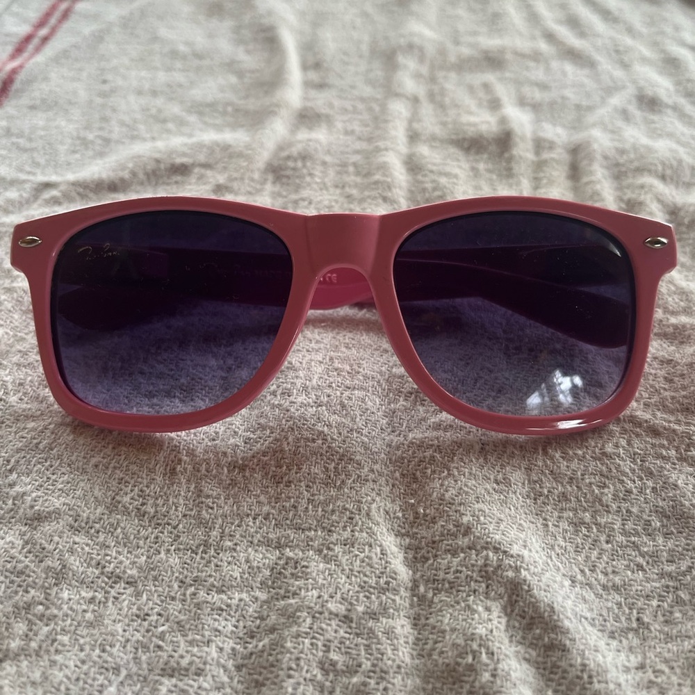 Vintage Barbie Pink Blue Lens Ray Ban Wayfarer Sunglasses Retro 80s 90s